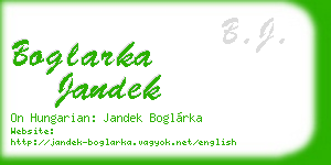 boglarka jandek business card